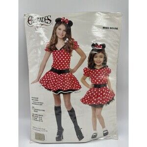 Miss Mouse Charades Girl's Red Dress Costume Size XS (4-6) New